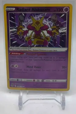 2022 Pokemon Sword & Shield Silver Tempest Radiant Alakazam #059/195 - Image 1