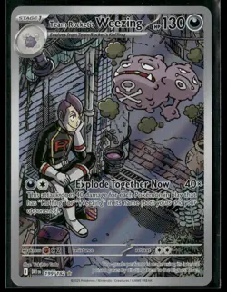 2025 Pokemon Destined Rivals Team Rocket's Weezing #199/182 Illustration Rare - Image 1