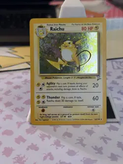 Pokemon Raichu Base Set 2 16/130 Holo Rare – LP - Image 1
