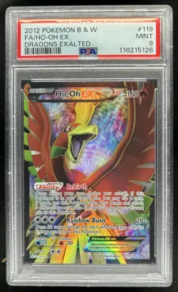 2012 Pokemon Black & White Dragons Exalted Ho-Oh #119 PSA 9 - Image 1