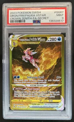 2023 Pokemon Origin Forme Palkia VST Galarian Gallery Full Art #GG67/GG70 PSA 9 - Image 1