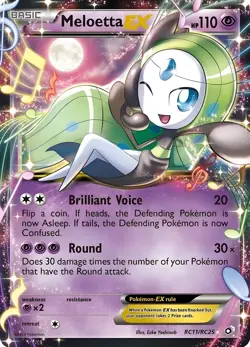 MeloettaEX HP110 Metal Pokemon Card-Collectible Gift Display - Image 1