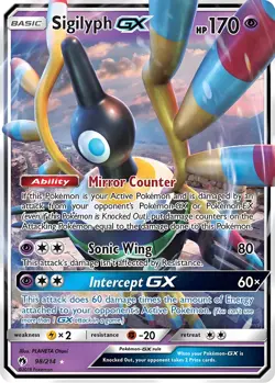 SigilyphGX HP170 Mirror Counter Metal Pokemon Card-Collectible Gift Display - Image 1