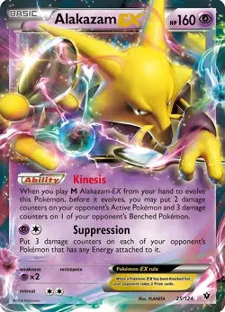 AlakazamEX HP160 Metal Pokemon Card-Collectible Gift Display - Image 1