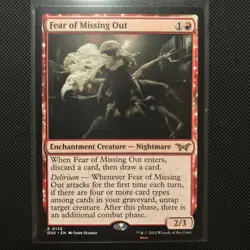 MTG Fear of Missing Out Duskmourn: House of Horror Regular NM Non-Foil - Image 1