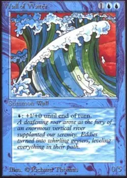 1 x Wall of Water - Alpha - Moderate Play - MTG - Image 1