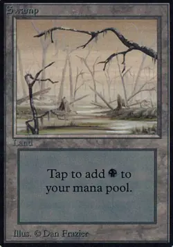 1 x Swamp (High Branch) - Alpha - Light Play - MTG - Image 1