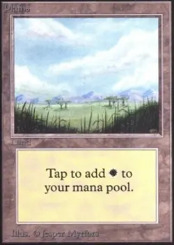 1 x Plains (Trees) - Alpha - Light Play - MTG - Image 1