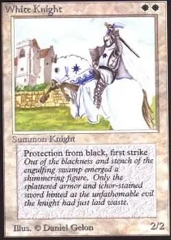 1 x White Knight - Alpha - Moderate Play - MTG - Image 1