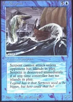 1 x Sea Serpent - Alpha - Light Play - MTG - Image 1