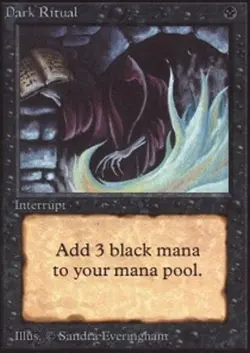 1 x Dark Ritual - Alpha - Moderate Play - MTG - Image 1
