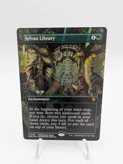 MTG Sylvan Library Borderless Foil Secrets Of Strixhaven - Image 1