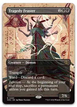 Tragedy Feaster (Borderless) #293 (NM) Secrets of Strixhaven SOS Magic MTG - Image 1