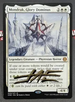 MTG Mondrak, Glory Dominus- Signed -Phyrexia: All Will Be One Magic Card #023 - Image 1