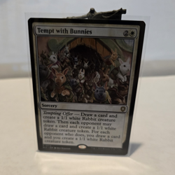Wizards MTG Tempt with Bunnies - Commander Bloomburrow - Rare White Sorcery - Image 1