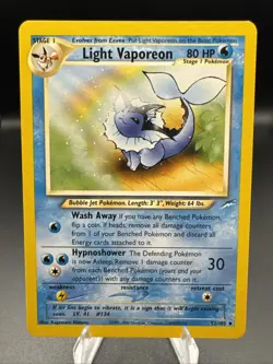 Pokemon Card - Light Vaporeon Neo Destiny 52/105 Uncommon Non Holo - NM/LP - Image 1
