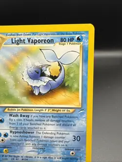 Pokemon Card - Light Vaporeon Neo Destiny 52/105 Uncommon Non Holo - NM/LP - Image 3