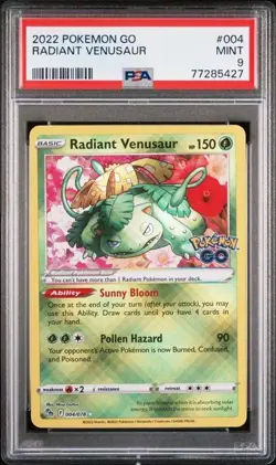 PSA 9 - 2022 Pokemon GO Radiant Venusaur #004 - Image 1