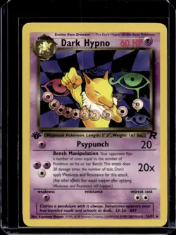 2000 Pokemon Team Rocket First Edition Dark Hypno #26/82 - Image 1