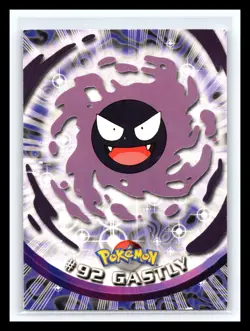 💥 GASTLY 1999 Topps Pokemon TV Non Holo Animation 1st Series Blue Logo # 92 - Image 1