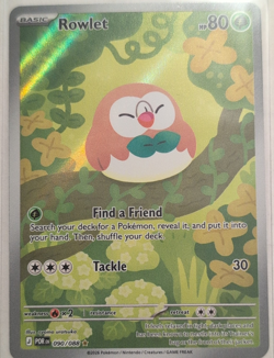 Pokemon Rowlet Basic Rare Full Art Holo 090/088 POR 2026 HP80 Attack30 - Image 1