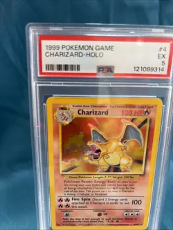 1999 POKEMON GAME #4 CHARIZARD-HOLO PSA 5 - Image 2