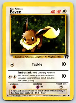Eevee - Team Rocket 55/82 Pokemon Card LP - Image 1