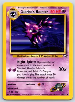 Sabrina's Haunter - Gym Heroes 058/132 Pokemon Card NM - Image 1
