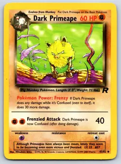 Dark Primeape - Team Rocket 43/82 Pokemon Card LP - Image 1