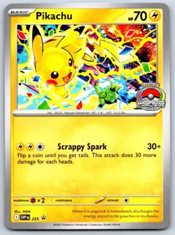 Pikachu - World Championship 2025 SVP 225 Black Star Promo Pokemon Card NM - Image 1