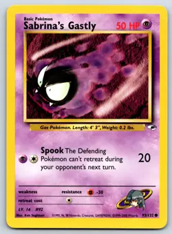 Sabrina's Gastly - Gym Heroes 093/132 Pokemon Card NM - Image 1