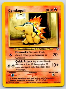 Cyndaquil (57) - Neo Genesis 057/111 Pokemon Card NM - Image 1