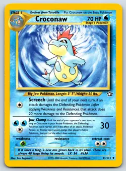 Croconaw (31) - Neo Genesis 031/111 Pokemon Card LP - Image 1