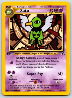 Xatu - 1st Edition - Neo Discovery 52/75 Pokemon Card LP - Image 1
