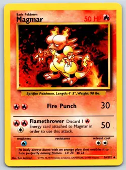 Magmar - Base Set 036/102 Pokemon Card NM - Image 1