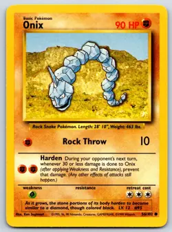 Onix - Base Set 056/102 Pokemon Card NM - Image 1