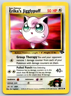 Erika's Jigglypuff - Gym Challenge 069/132 Pokemon Card NM - Image 1