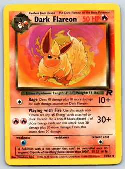 Dark Flareon - Team Rocket 35/82 Pokemon Card LP - Image 1
