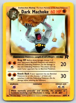 Dark Machoke - Team Rocket 40/82 Pokemon Card LP - Image 1