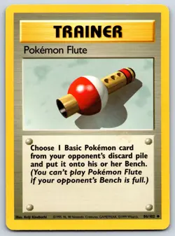 Pokemon Flute - Base Set 086/102 Pokemon Card LP - Image 1