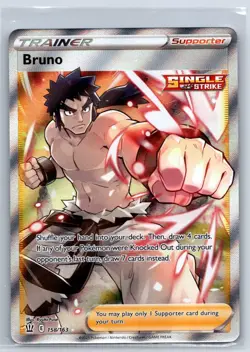 Bruno (Full Art) SWSH05 Battle Styles 158/163 Pokemon Card NM - Image 1