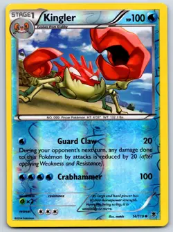 Kingler - Reverse Holo - Phantom Forces 14/119 Pokemon Card LP - Image 1