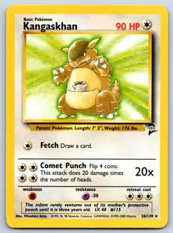 Kangaskhan - Base Set 2 026/130 Pokemon Card NM - Image 1