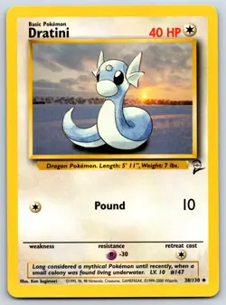 Dratini - Base Set 2 038/130 Pokemon Card LP - Image 1