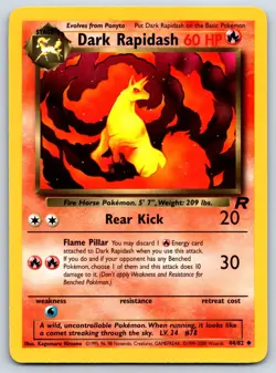Dark Rapidash - Team Rocket 44/82 Pokemon Card LP - Image 1
