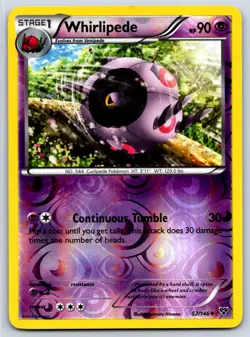 Whirlipede - Reverse Holo - XY Base Set 52/146 Pokemon Card LP - Image 1