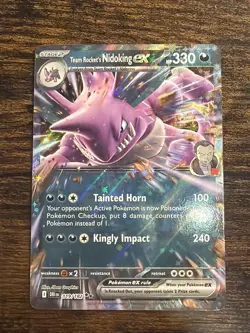 Pokemon Team Rockets Nidoking EX 119/182 NM Destined Rivals - Image 1