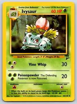 Ivysaur - Base Set 2 044/130 Pokemon Card NM - Image 1