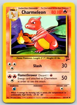 Charmeleon - Base Set 2 035/130 Pokemon Card NM - Image 1