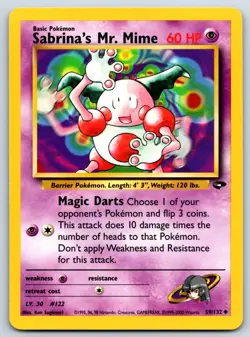 Sabrina's Mr. Mime - Gym Challenge 059/132 Pokemon Card NM - Image 1